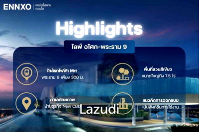 Condos for sale : 1 Bed 1 Bath 36 SQ.M LIFE Asoke - Rama 9