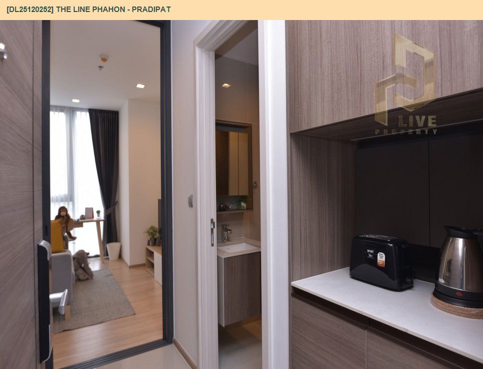 รูป DL25120252 ให้เช่าคอนโด เดอะ ไลน์ พหล - ประดิพัทธ์ (THE LINE Phahon - Pradipat) ใกล้ BTS สะพานควาย พร้อมเข้าอยู่ โทรด่วน 0614453194 LineID @162cjixi - รูปที่ 8/10