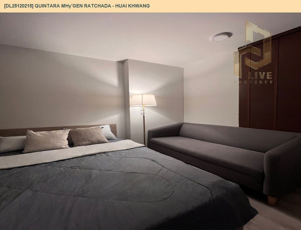 รูป DL25120215 ให้เช่าคอนโด ควินทารา มายเจน รัชดา - ห้วยขวาง (QUINTARA MHy’GEN RATCHADA - HUAI KHWANG) ใกล้ MRT ห้วยขวาง พร้อมเข้าอยู่ โทรด่วน 0653619502 LineID @534wlwof - รูปที่ 9/9