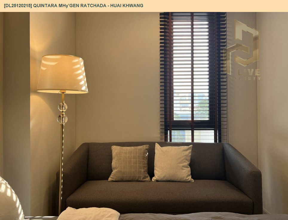 รูป DL25120215 ให้เช่าคอนโด ควินทารา มายเจน รัชดา - ห้วยขวาง (QUINTARA MHy’GEN RATCHADA - HUAI KHWANG) ใกล้ MRT ห้วยขวาง พร้อมเข้าอยู่ โทรด่วน 0653619502 LineID @534wlwof - รูปที่ 3/9