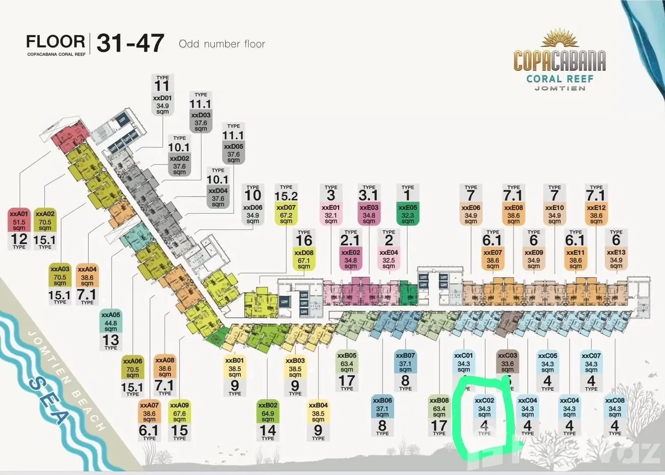 picture Cozy 1BR Sea-Breeze Condo | 34.3 sqm | Arom Jomtien 5919449 - 2/8