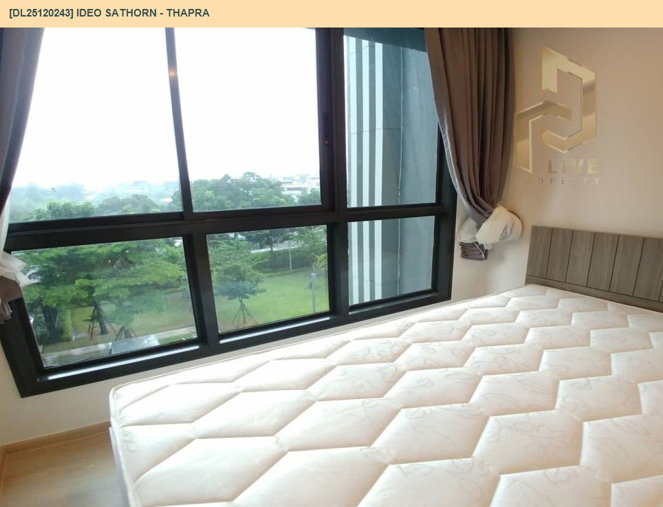 รูป DL25120243 ให้เช่าคอนโด ไอดีโอ สาทร - ท่าพระ (IDEO Sathorn - Thapra) ใกล้ BTS โพธิ์นิมิตร พร้อมเข้าอยู่ โทรด่วน 0614453194 LineID @162cjixi - รูปที่ 3/10