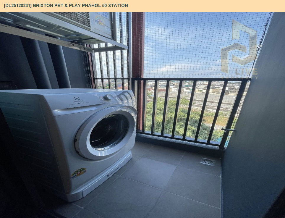 picture DL25120231 Condo for rent, Brixton Pet & Play Phahol 50 Station near -, ready to move in, call urgently 0638692663 LineID @655ebbvc - 9/10