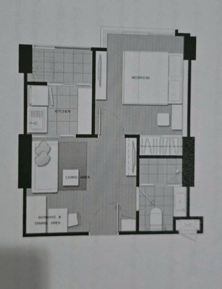 รูป คอนโดยูดีไลท์@ตลาดพลู คอนโดขนาด30.05ตร.ม. 1ห้องนอน 1ห้องนั่งเล่น 1ห้องครัว 1ห้องน้ำ - รูปที่ 8/14