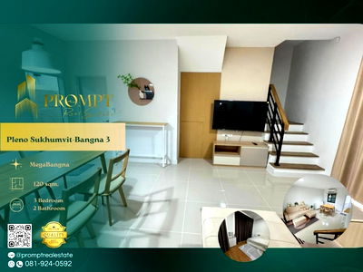 Houses for rent เทสโก้โลตัส บางพลี : AB05889 - Pleno Sukhumvit-Bangna 3