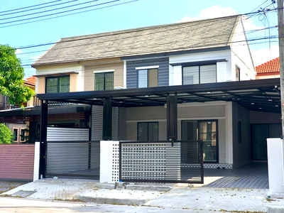 บ้านแฝด ลำลูกกา คลองสอง : บ้านแฝด ลำลูกกา ธัญบุรี คลองสอง หมู่บ้านพฤกษา67  ทำเลต้นโครงการ ค้าขายได้ สอบถาม นัดชมบ้าน 085-318-6868