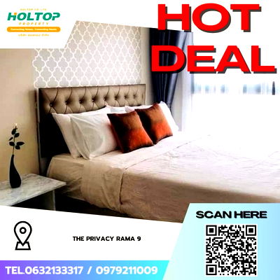 คอนโดให้เช่า : #Z3529💥 081268 🔥ให้เช่าคอนโด The Privacy Rama 9 
