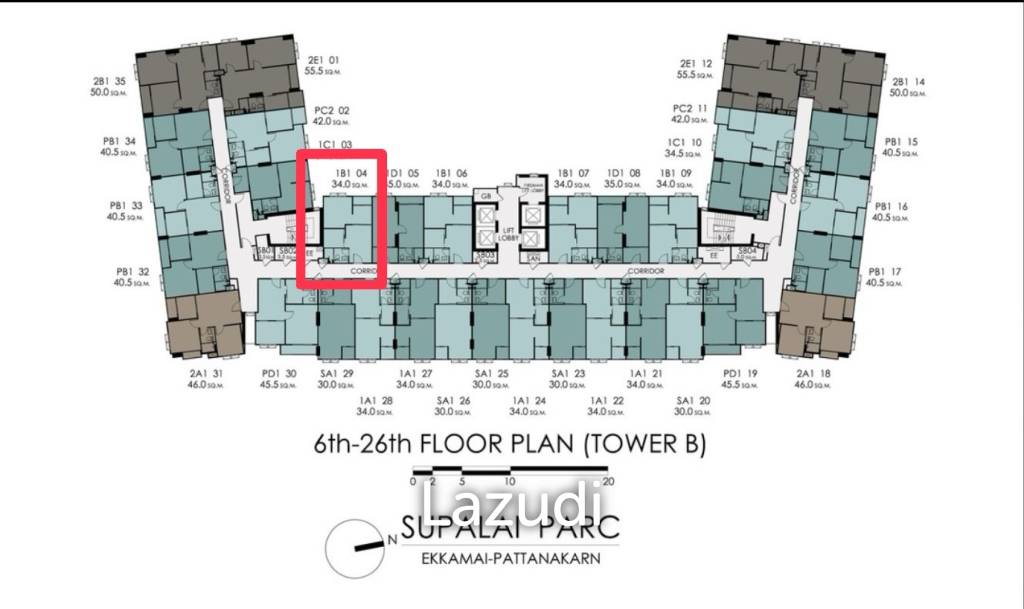 รูป 1 BED 1 BATH 34 SQ.M Supalai PARC Ekkamai - รูปที่ 2/2