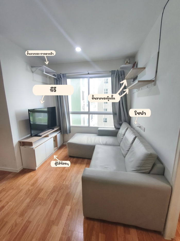 รูป ให้เช่า ลุมพินี วิลล์ นครอินทร์ - ริเวอร์วิว 31 ตรม. ห้องมุม เฟอร์ครบ ใกล้ มจพ. , กระทรวงสาธารณสุข - รูปที่ 3/14