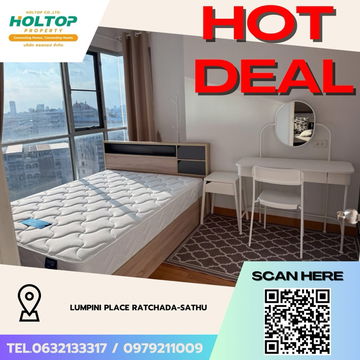 #Z3541💥 081268 🔥Condo for rent: Lumpini Place Ratchada-Sathu