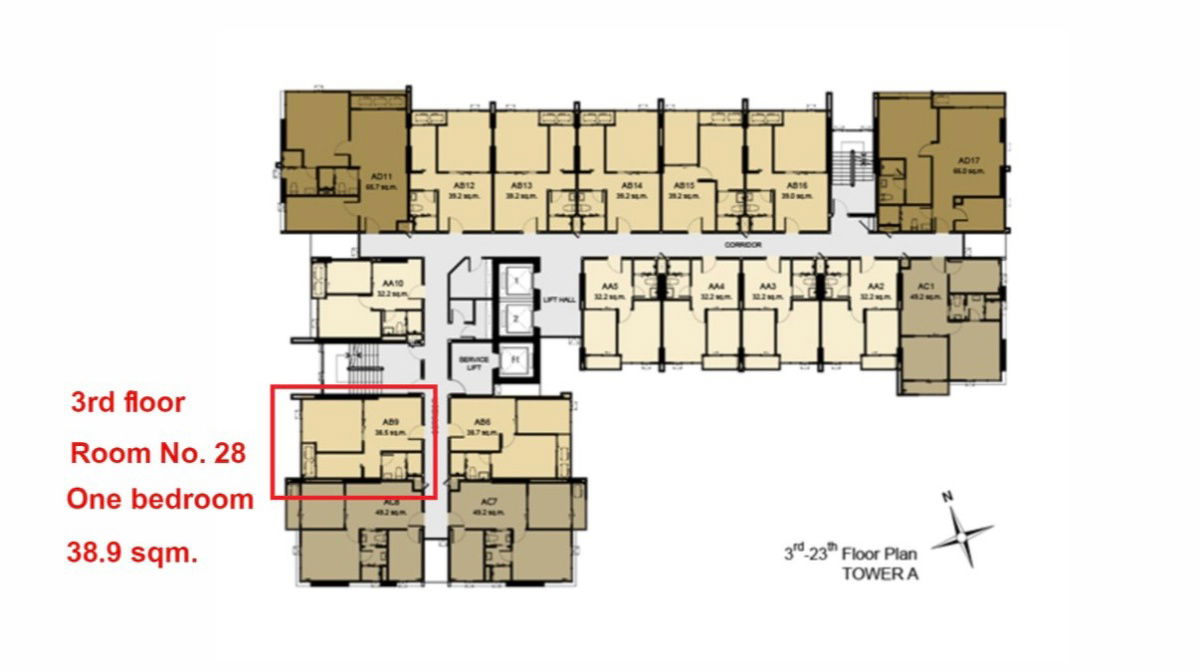 รูป 🔥ราคาดีที่สุด🔥 เพียง 87K/Sq.m. ราคาต่อตารางเมตรถูกที่สุดในโครงการ Aspire Rama 9 ห้องสวย พร้อมอยู่ - รูปที่ 7/7