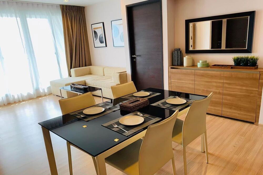 picture For Rent ! city view, high floor, Central area, river view, Rare item! Code C20240301742...Rhythm Sathorn, 2 bed, 2 bath, furnished, ready to move in - 2/9