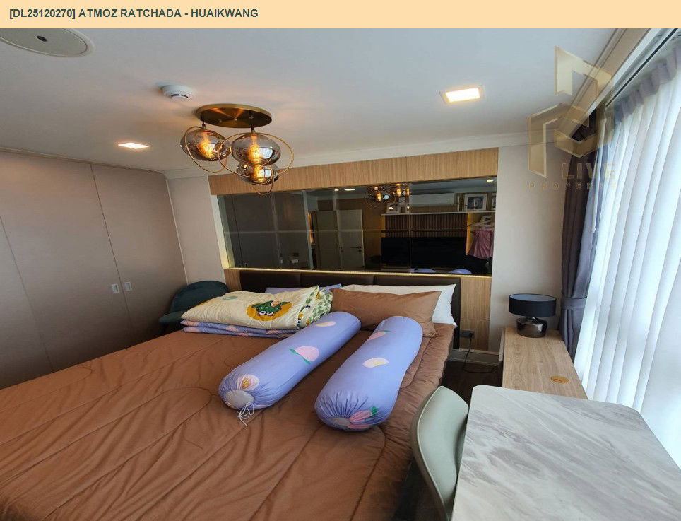 รูป DL25120270 ให้เช่าคอนโด แอทโมช รัชดา - ห้วยขวาง (Atmoz Ratchada - Huaikwang) ใกล้ MRT ห้วยขวาง พร้อมเข้าอยู่ โทรด่วน 0653619502 LineID @534wlwof - รูปที่ 3/9