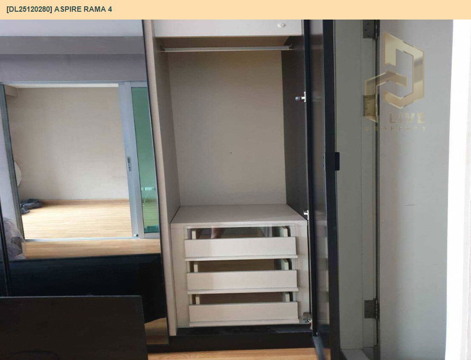 รูป DL25120280 ให้เช่าคอนโด แอสปาย พระราม 4 (Aspire Rama 4) ใกล้ BTS เอกมัย พร้อมเข้าอยู่ โทรด่วน 0653619502 LineID @534wlwof - รูปที่ 8/9