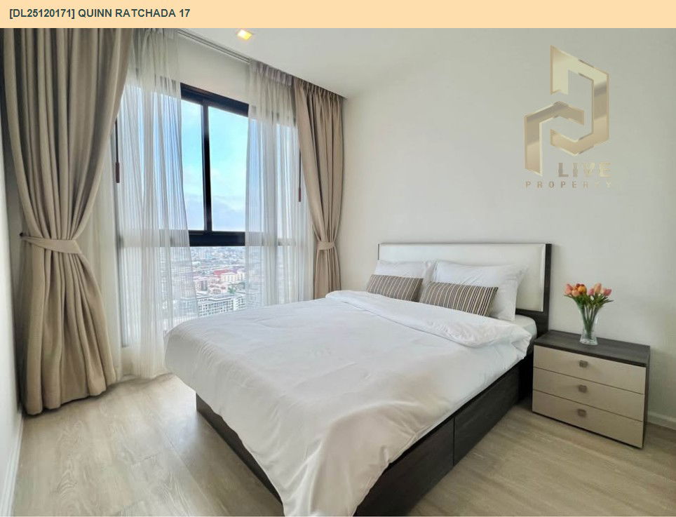 รูป DL25120171 ให้เช่าคอนโด ควินน์ รัชดา 17 (Quinn Ratchada 17) ใกล้ MRT สุทธิสาร พร้อมเข้าอยู่ โทรด่วน 0653619502 LineID @534wlwof - รูปที่ 3/9