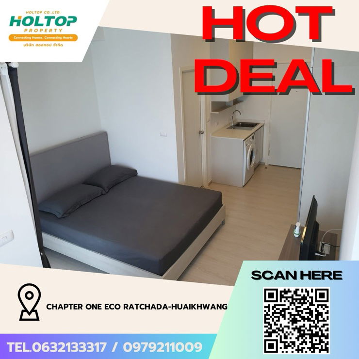 รูป #Z3534💥 081268 🔥ให้เช่าคอนโด Chapter One Eco Ratchada-HuaiKhwang - รูปที่ 1/8