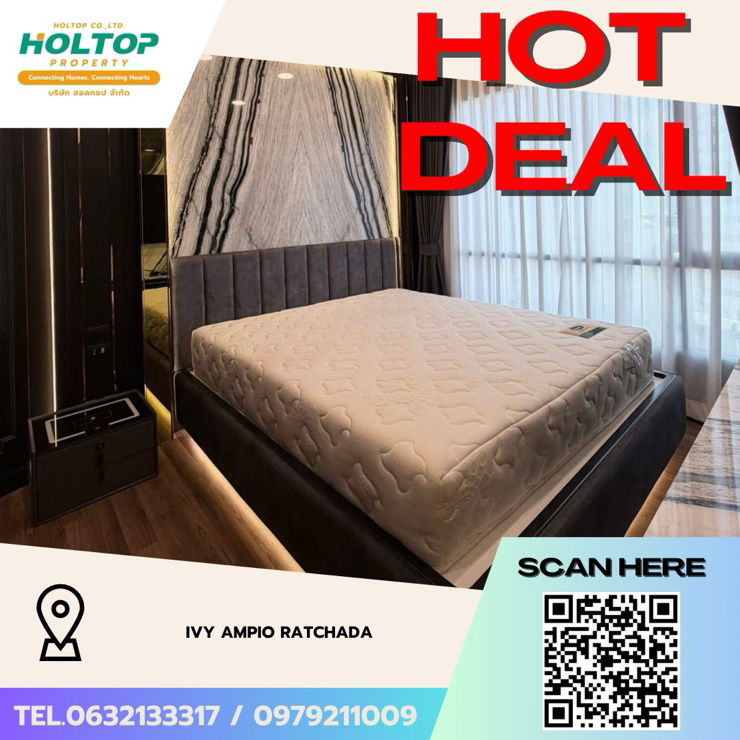 รูป #Z3548💥 081268 🔥ให้เช่าคอนโด Ivy Ampio Ratchada - รูปที่ 1/10