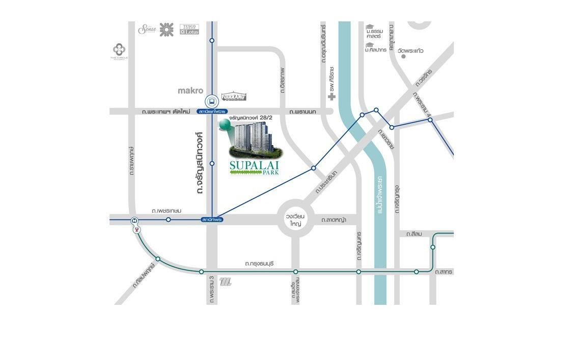 รูป คอนโดห้องมุม 2 ห้องนอน 2 ห้องน้ำ ใกล้ศิริราช MRTไฟฉาย MRTสายสีน้ำเงิน ตกแต่งครบ ผ่อนตรงเจ้าของได้ - รูปที่ 19/20