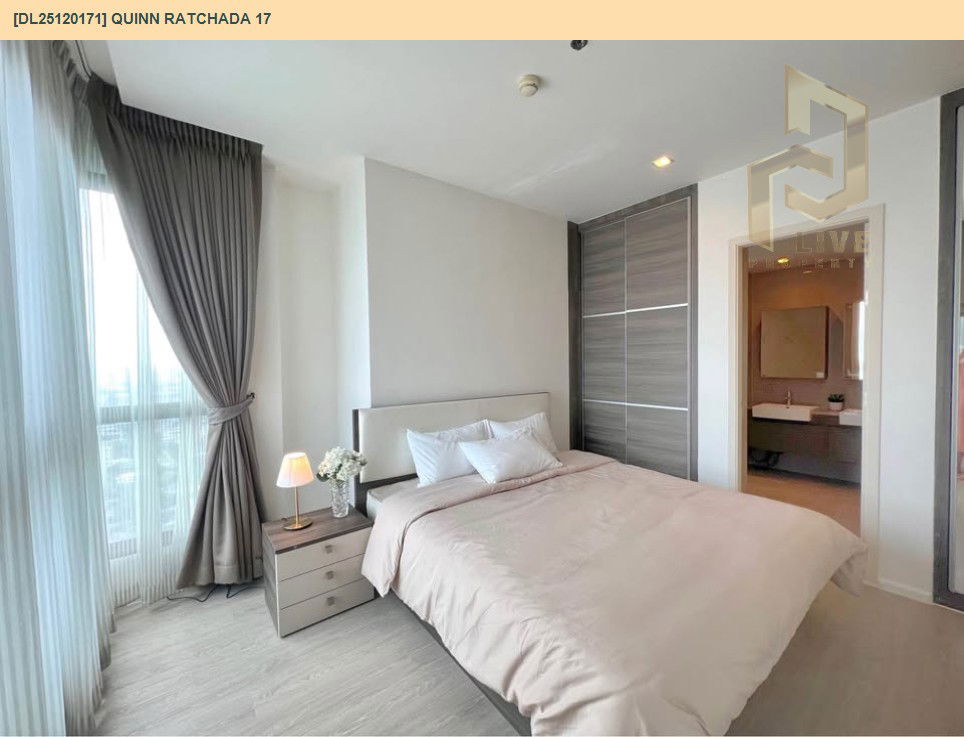รูป DL25120171 ให้เช่าคอนโด ควินน์ รัชดา 17 (Quinn Ratchada 17) ใกล้ MRT สุทธิสาร พร้อมเข้าอยู่ โทรด่วน 0653619502 LineID @534wlwof - รูปที่ 4/9
