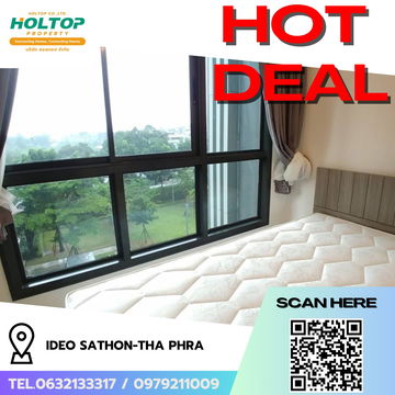 #R8084  🎉 091268 ให้เช่าคอนโด Ideo Sathon-Tha Phra