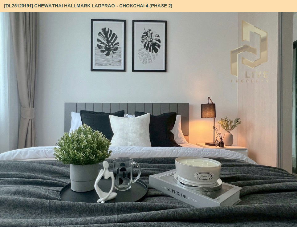 picture DL25120191 Condo for rent, Chewathai Hallmark Ladprao - Chokchai 4 (Phase 2) near -, ready to move in, call urgently 0638692663 LineID @897iyzll - 3/10