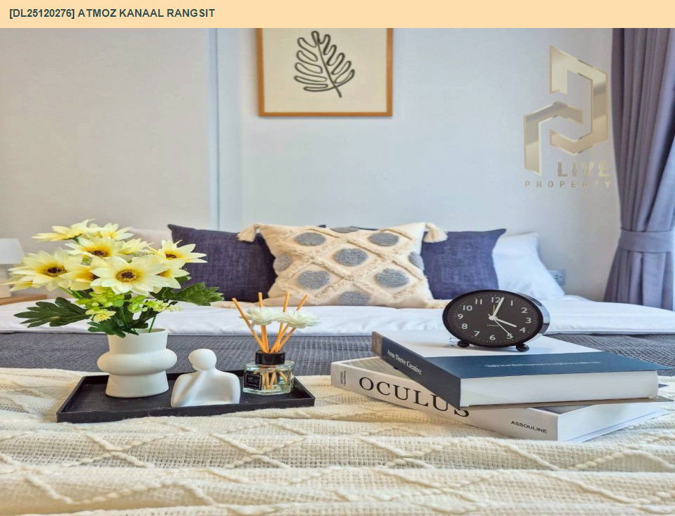 รูป DL25120276 ให้เช่าคอนโด แอทโมซ คาแนล รังสิต (Atmoz Kanaal Rangsit) ใกล้ - พร้อมเข้าอยู่ โทรด่วน 0653619502 LineID @534wlwof - รูปที่ 3/11