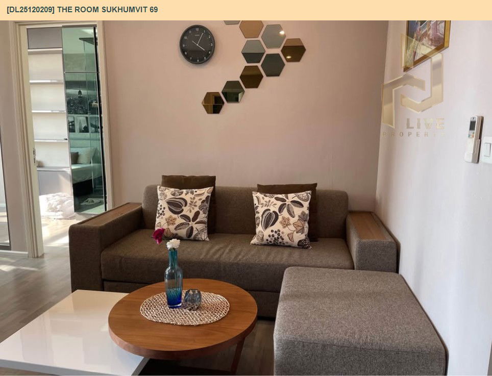 รูป DL25120209 ให้เช่าคอนโด เดอะ รูม สุขุมวิท 69 (The Room Sukhumvit 69) ใกล้ BTS พระโขนง พร้อมเข้าอยู่ โทรด่วน 0638692663 LineID @897iyzll - รูปที่ 3/9