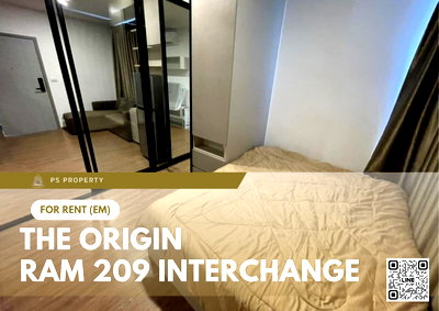คอนโดให้เช่า : ให้เช่า 📍 The Origin Ram 209 Interchange 📍 เฟอร์นิเจอร์ และ เครื่องใช้ไฟฟ้าครบ ใกล้ MRT มีนบุรี