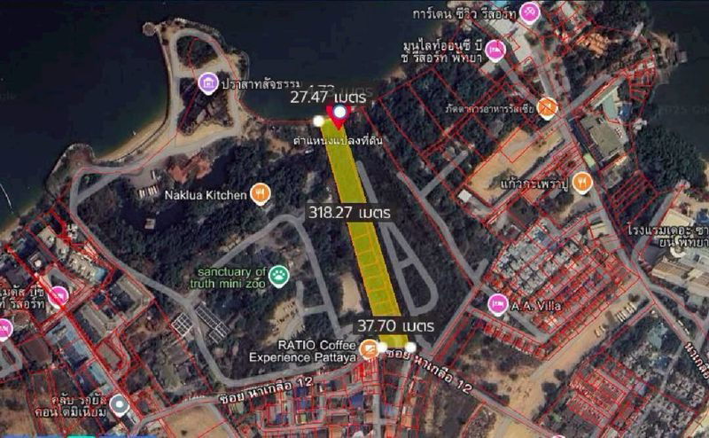 รูป ขายที่ดินติดทะเล นาเกลือ แปลงสวย ทำเลทอง โซนวงศ์อมาตย์พัทยา - รูปที่ 3/5