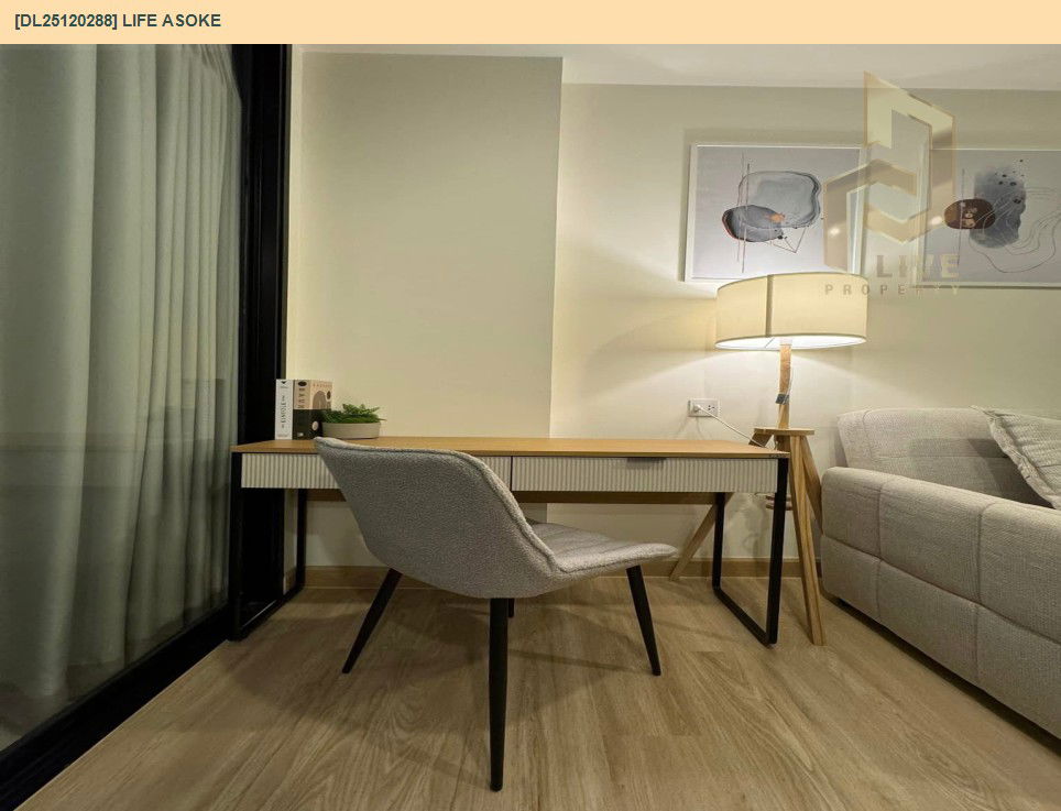 picture DL25120288 Condo for rent, Life Asoke near MRT เพชรบุรี, ready to move in, call urgently 0638692663 LineID @655ebbvc - 5/10