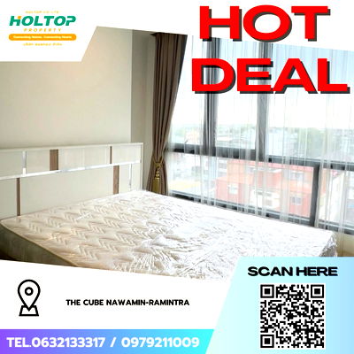 คอนโดให้เช่า : #Z3557💥 091268 🔥ให้เช่าคอนโด The Cube Nawamin-Ramintra 