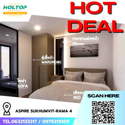 Condos for rent : #R8104 🎉 101268 Condo for rent: Aspire Sukhumvit-Rama 4