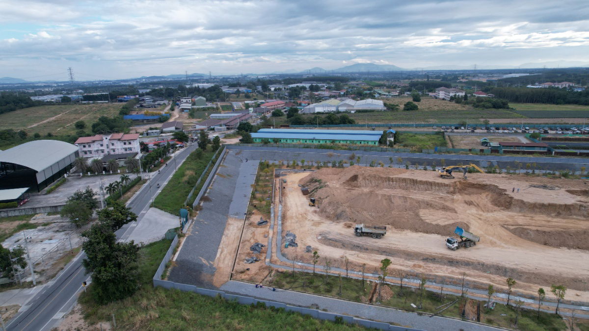 รูป ขายที่ดิน 12 ไร่ 12 ตารางวา ต.มาบยางพร อ.ปลวกแดง ผังเมืองสีม่วงจุดขาว หน้ากว้าง 85 ม. - รูปที่ 10/14