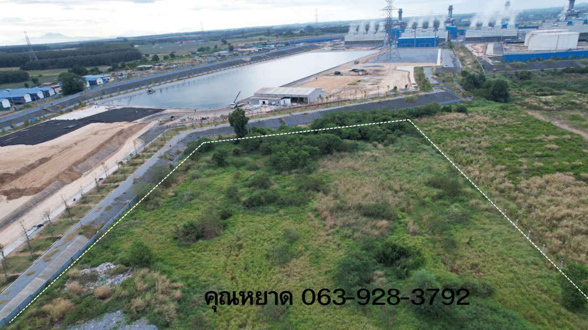 รูป ขายที่ดิน 12 ไร่ 12 ตารางวา ต.มาบยางพร อ.ปลวกแดง ผังเมืองสีม่วงจุดขาว หน้ากว้าง 85 ม. - รูปที่ 6/14