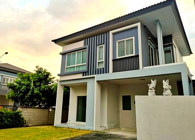 เช่าบ้านเดี่ยว แจส กรีน วิลเลจ คู้บอน : ให้เช่า บ้านเดี่ยว2ชั้น 54ตรว. ถนน รามอินทรา109 ใกล้แฟชั่นไอส์แลนด์