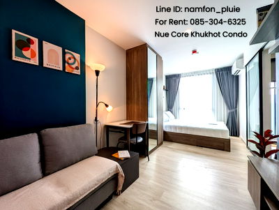 Condos for sale BTS Khu Khot : 🔥Urgent for investors 5-6% yield. Condo for sale with a tenant 2Y contr. Nue Core Khukhot, fully furnished with brand-new furniture and appliances.