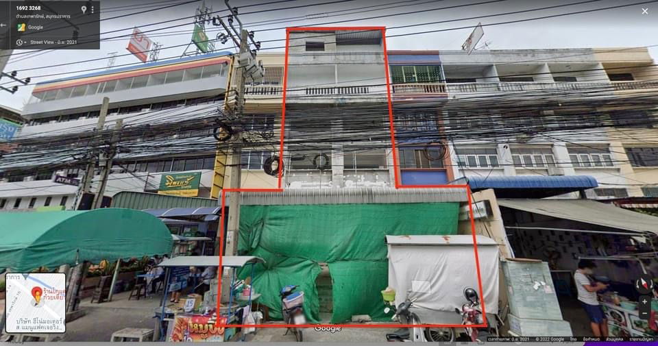 รูป ขาย เช่าอาคารพาณิชย์ 5 คูหา ตีทะลุ รีโนเวทเรียบร้อย ติด ถ.เทพารักษ์ ทำเลดีใกล้ MRT สถานีทิพวัล สมุทรปราการ - รูปที่ 1/8