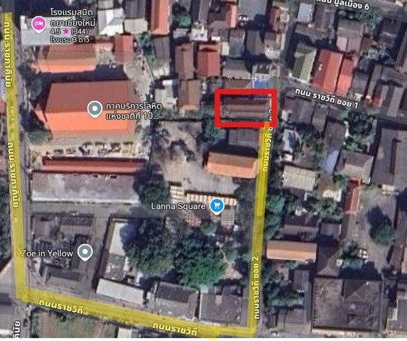 รูป ขายเกสเฮ้าส์ ตึก 3ชั้น 20ห้อง ห้องน้ำในตัว เนื้อที่ 65 ตร.วา ราชวิถี เชียงใหม่ - รูปที่ 1/6