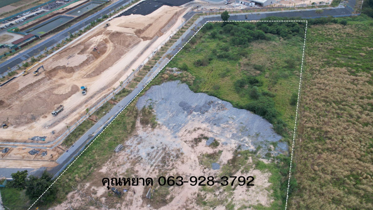 รูป ขายที่ดิน 12 ไร่ 12 ตารางวา ต.มาบยางพร อ.ปลวกแดง ผังเมืองสีม่วงจุดขาว หน้ากว้าง 85 ม. - รูปที่ 5/14