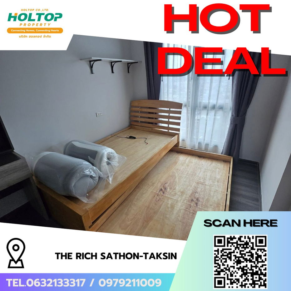 รูป #R8108 🎉 101268 ให้เช่าคอนโด The Rich Sathon-Taksin - รูปที่ 1/8