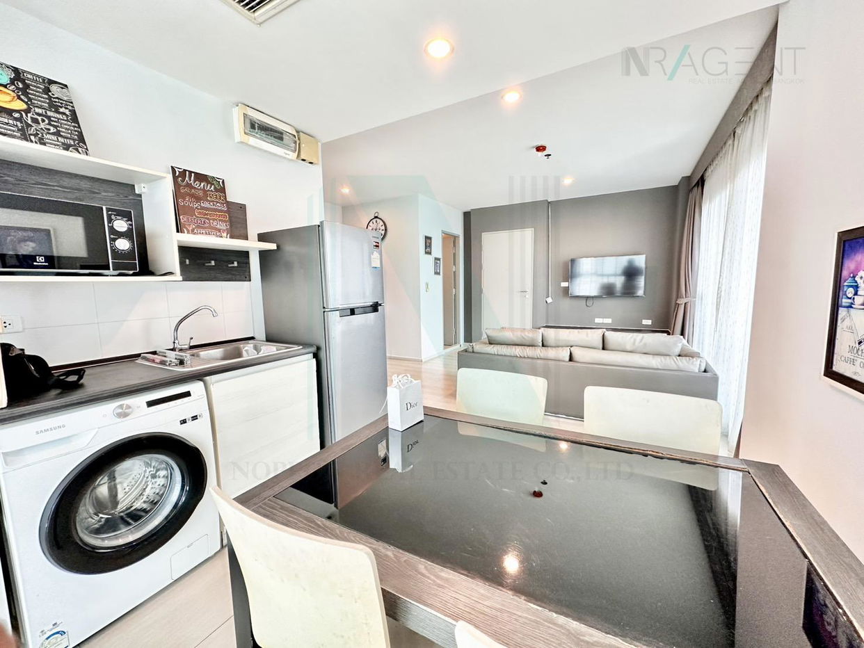 picture 🚩 For rent, Life Ratchadapisek, 2 bedrooms, 21st floor, Building A, near MRT Huai Khwang. - 7/8