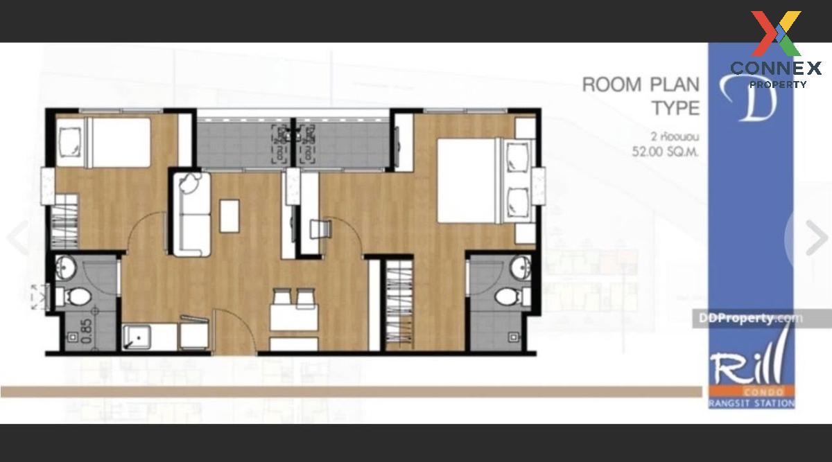 picture 🔥🔥🔥 For Sale Condo , Rill Condo Rangsit , wide frontage , Lak Hok , Mueang Pathum Thani , Pathum Thani , CX-126676 ✅ Live chat with us ADD LINE @connexproperty ✅ 🔥🔥🔥 - 9/9