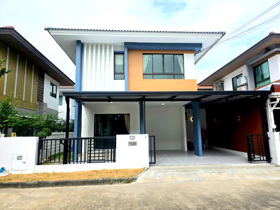 บ้านแฝด กรุงเทพมหานคร : บ้านแฝด ตกแต่งรีโนเวทใหม่ ทำเลดี กว้างขวาง พร้อมเฟอร์ฯสวยๆ หมู่บ้าน พร้อมพัฒน์ไพร์ม ซ.25 ถนนปัญญาเนเชอรัลปาร์ค ปัญญาอินทรา คลองสามวา 