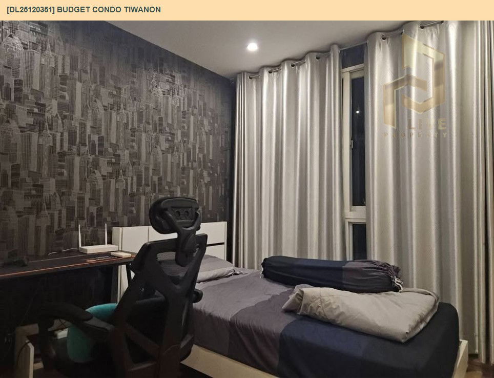 รูป DL25120351 ขายคอนโด บัทเจท คอนโด ติวานนท์ (Budget Condo Tiwanon) ใกล้ MRT สายสีม่วง พร้อมเข้าอยู่ โทรด่วน 0638692663 LineID @897iyzll - รูปที่ 8/11