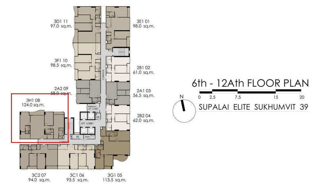 รูป Call : 092-926-2956 (เจ้าของขายเอง) Supalai Elite Sukhumvit 39 ทิศเหนือ 3-Bedroom 3-Bathroom ได้วิวสวนแนวยาวที่ชั้น 5 ราคาเพียง 123,000 บาท/ตารางเมตร - รูปที่ 2/10