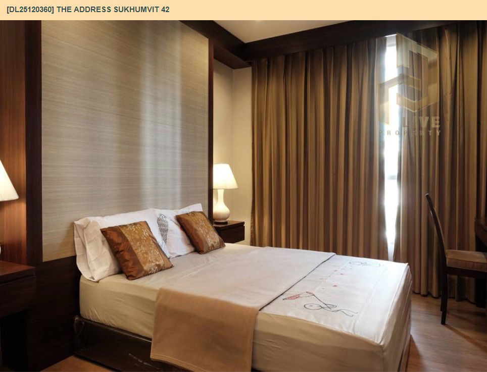 รูป DL25120360 ให้เช่าคอนโด ดิ แอดเดรส สุขุมวิท 42 (The Address Sukhumvit 42) ใกล้ BTS เอกมัย พร้อมเข้าอยู่ โทรด่วน 0800343450 LineID @655ebbvc - รูปที่ 2/7