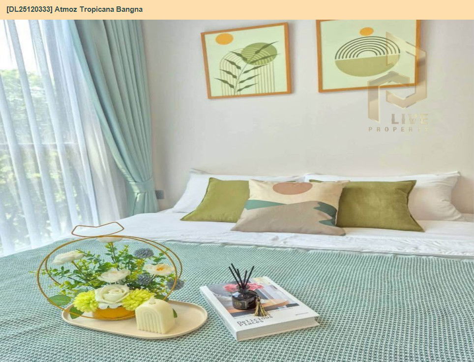 รูป DL25120333 ให้เช่าคอนโด แอทโมซ ทรอปิคาน่า บางนา (Atmoz Tropicana Bangna) ใกล้ - พร้อมเข้าอยู่ โทรด่วน 0800343450 LineID @655ebbvc - รูปที่ 6/12