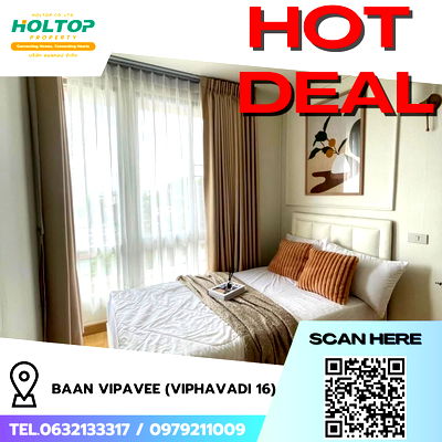 คอนโดให้เช่า : #R8144  🎉 111268 ให้เช่าคอนโด Baan Vipavee (Viphavadi 16)