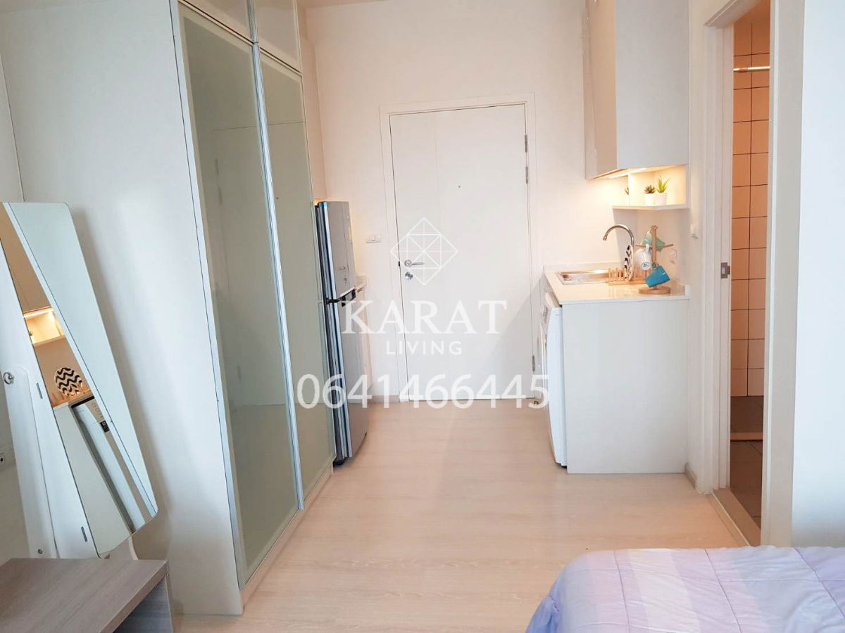 รูป ให้เช่า แชปเตอร์วัน อีโค 25 ตร.ม ห้องมุม ชั้น 7 วิวเมือง 11,000 เครื่องใช้ฟ้าครบ พร้อมอยู่ คุณบี โทร 064-146-6445 (172AGBE) - รูปที่ 5/10