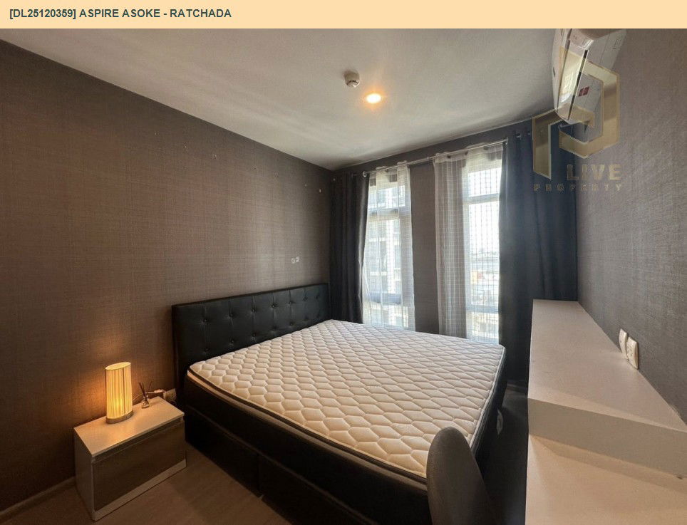 รูป DL25120359 ให้เช่าคอนโด แอสปาย อโศก - รัชดา (Aspire Asoke - Ratchada) ใกล้ MRT พระราม 9 พร้อมเข้าอยู่ โทรด่วน 0653619502 LineID @534wlwof - รูปที่ 2/13